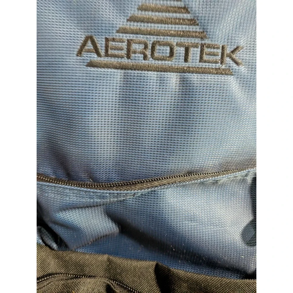 Aerotek Backpack Blue Black Multi-Pocket Laptop School Travel Bag
